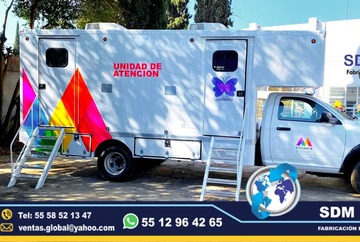 Fabricacion y Venta de Unidades Moviles Medicas de Seguridad, Gobieno, Oficinas, Cobro, Rescate, Salvamento, Proteccion, Higiene, Traslado de Reos. SDM Global Mexico somos una empresa líder en la Fabricacion y como Fabricantes y Venta de Unidades Moviles Medicas, Salud, Cobro, Ingenieria, Seguridad, Comunicaciones, Fabricadas con personal altamente capasitado para su Fabricacion en Mexico.Somos una Empresa Mexicana líder en el Mercado con años de experiencia, especialistas en la Fabricacion y Venta de Unidades Moviles, Patrullas, Ambulancias, carrocerias, cajas secas, autotanques para agua, gruas de arrastre, rampas hidraulicas, pipas para agua, redilas, reciolectores de compactadores de basura,Las Unidades Móviles Medicas de Salud, Seguridad, Gobierno, Cobro, Servicos, Consultas, proveen soluciones, información y capacitación para la prevencióny promoción de problemas entre la población en varias ciudades, cuminidades alejadas y de difícil acceso. especialistas en la conversion y equipamiento de unidades moviles especiales en Mexico.Somos fabribricantes directos, distribuidores en todo Mexico, comunicate y te atenderemos personalmente.