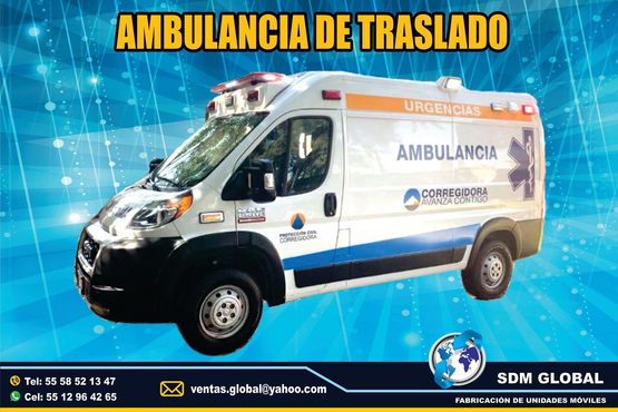 Fabricantes de Ambulancias de Traslado, acondicionadas para el traslado conjunto de enfermos cuyo traslado no reviste carácter de urgencia. SDM Global Mexico somos una empresa líder en la fabricacion de Ambulancias de Traslado asi como de unidades medicas moviles, carrocerias, redilas, pipas de agua, auto tanques, compactadores de basura, alargado y acorazado de chasis, equipamiento de patrullas, ambulancias de tralasdo, gruas de plataformas, rampas hidraulicas, redilas, estaquitas, cajas secas, con personal altamente capasitado para su Fabricacion.El término Ambulancia por lo general se utiliza para designar un vehículo usado para proporcionar cuidados médicos a pacientes que se encuentran lejos de un hospital o bien para transportar al paciente a un centro médico donde se pueda seguir de cerca su evolución y practicarle un mayor número de pruebas médicas, con Ambulancias de TrasladoSomos una Empresa Mexicana líder en el Mercado con años de experiencia, especialistas como fabricantes de Ambulancias de Traslado Cajas secas, Remolques Unidades Moviles Medicas Especiales de Seguridad, Salud, Comunicacion, Higine, etc.,Somos fabribricantes directos, distribuidores en todo Mexico, comunicate y te atenderemos personalmente. Fabricantes de Ambulancias de Traslado, acondicionadas para el traslado conjunto de enfermos cuyo traslado no reviste carácter de urgencia. SDM Global Mexico somos una empresa líder en la fabricacion de Ambulancias de Traslado asi como de unidades medicas moviles, carrocerias, redilas, pipas de agua, auto tanques, compactadores de basura, alargado y acorazado de chasis, equipamiento de patrullas, ambulancias de tralasdo, gruas de plataformas, rampas hidraulicas, redilas, estaquitas, cajas secas, con personal altamente capasitado para su Fabricacion.El término Ambulancia por lo general se utiliza para designar un vehículo usado para proporcionar cuidados médicos a pacientes que se encuentran lejos de un hospital o bien para transportar al paciente a un centro médico donde se pueda seguir de cerca su evolución y practicarle un mayor número de pruebas médicas, con Ambulancias de TrasladoSomos una Empresa Mexicana líder en el Mercado con años de experiencia, especialistas como fabricantes de Ambulancias de Traslado Cajas secas, Remolques Unidades Moviles Medicas Especiales de Seguridad, Salud, Comunicacion, Higine, etc.,Somos fabribricantes directos, distribuidores en todo Mexico, comunicate y te atenderemos personalmente.