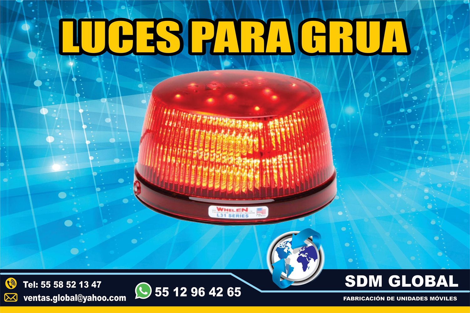 Venta de Torreta ambar para Gruas de Plataforma Arrastre Salvamento<br>