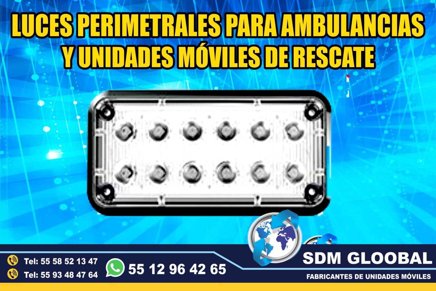 Venta e Instalacion de Luces Perimetrales Auxiliares Emergemcia para Ambulancias de Traslado&nbsp;