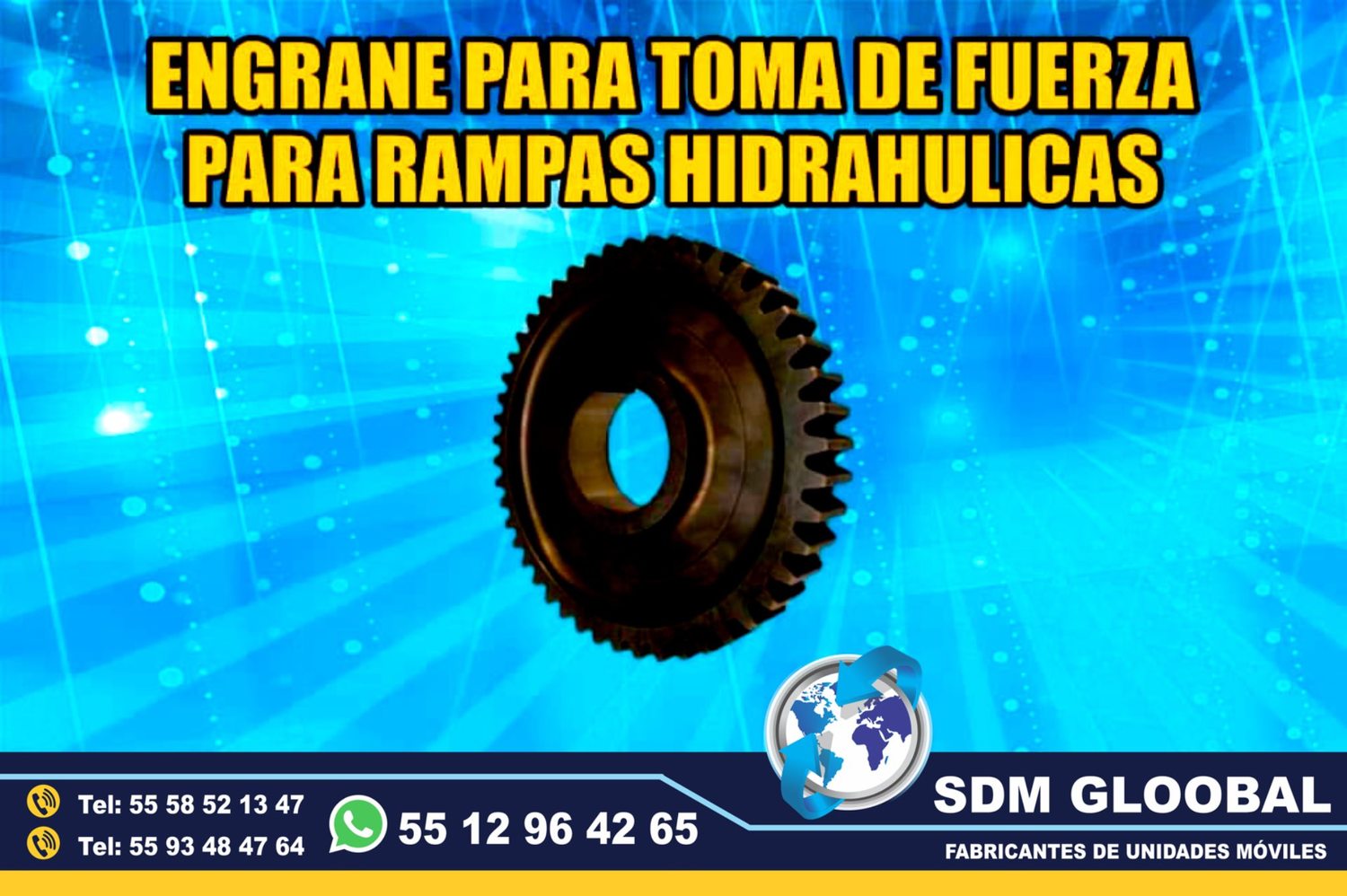 Venta de Engrane para toma de fuerza Rampas Hidraulicas de carga <br>