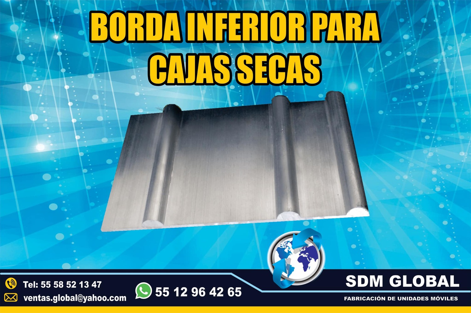 Venta de Borda de aluminio para cajas secas carrocerias redilas<br>
