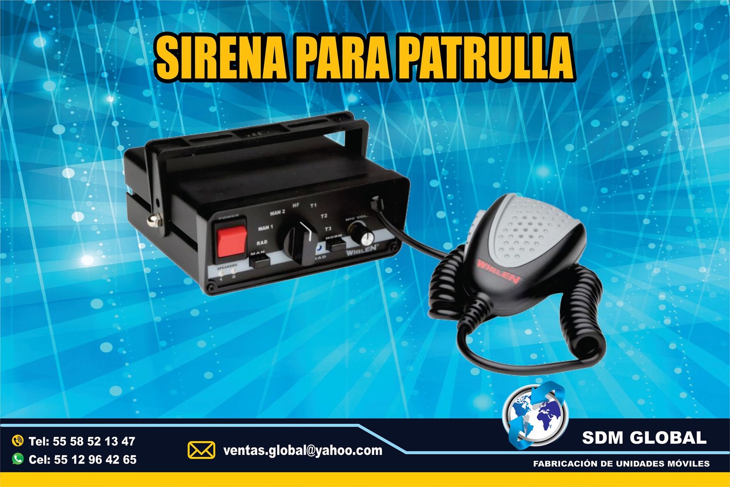 Venta de Sirena y equipo para Ambulancias de traslado WHELEN    <br>