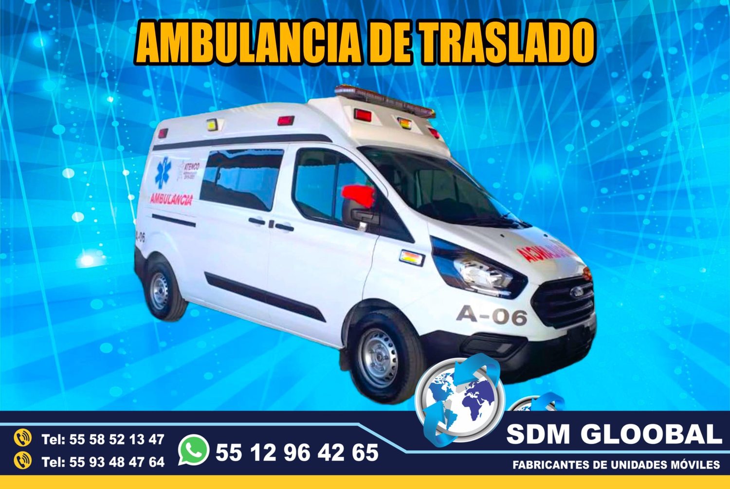Fabricantes de Ambulancias de Traslado Tipo 1, Tipo 2 en Mexico&nbsp;