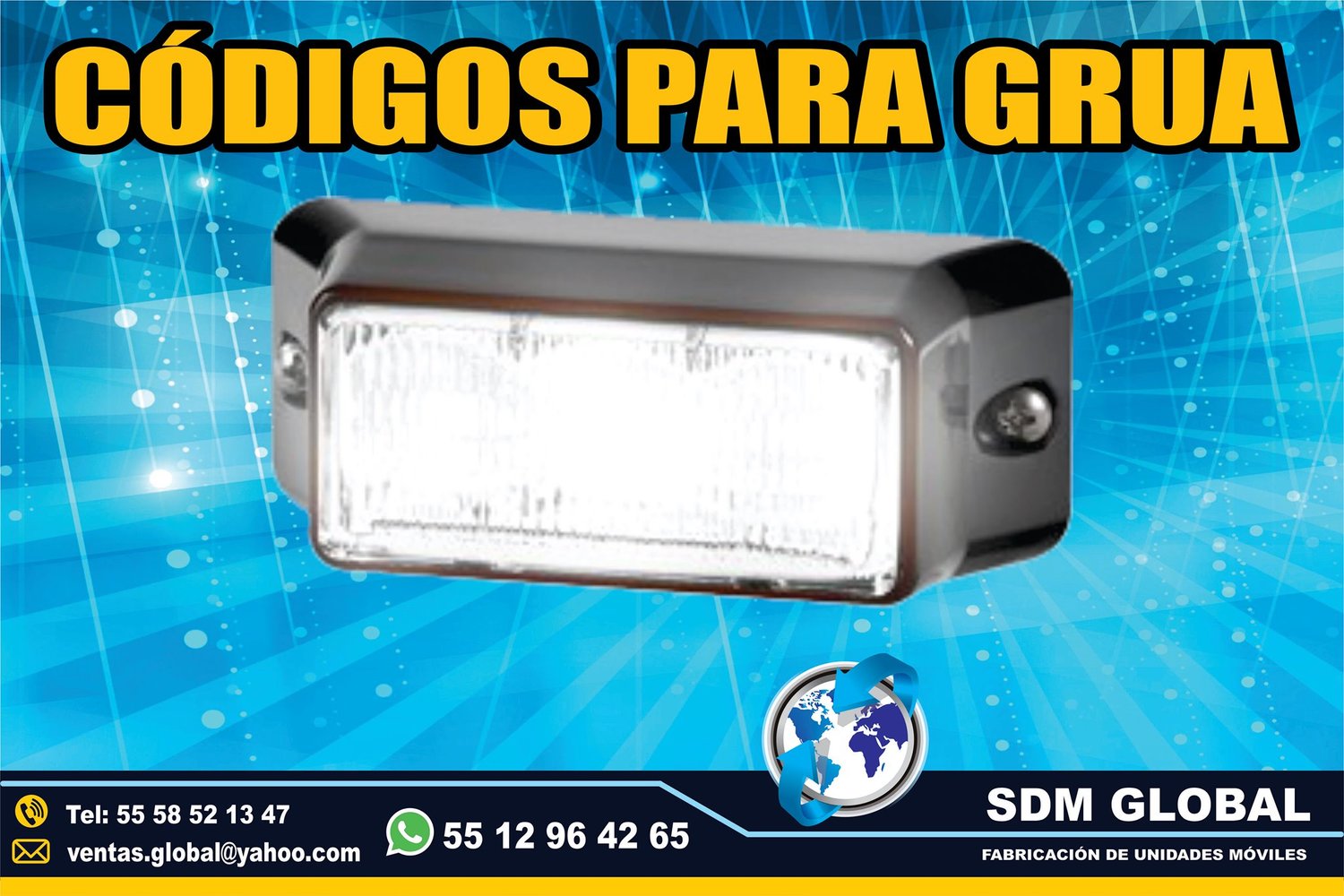 Venta de Codigos leds para Gruas de Plataforma Arrastre Salvamento