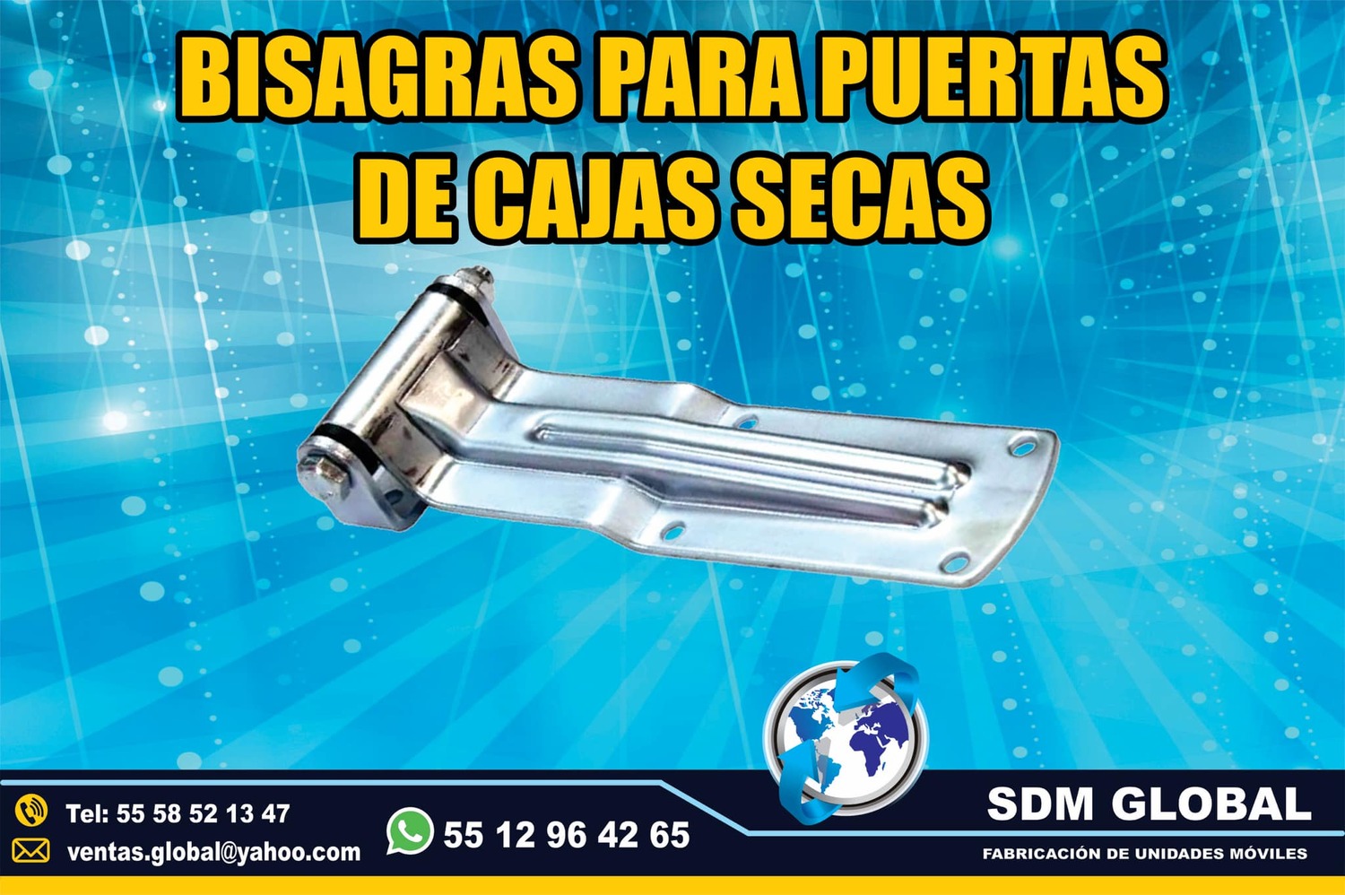 Venta de Bisagras para cajas secas carrocerias redilas unidades moviles<br>