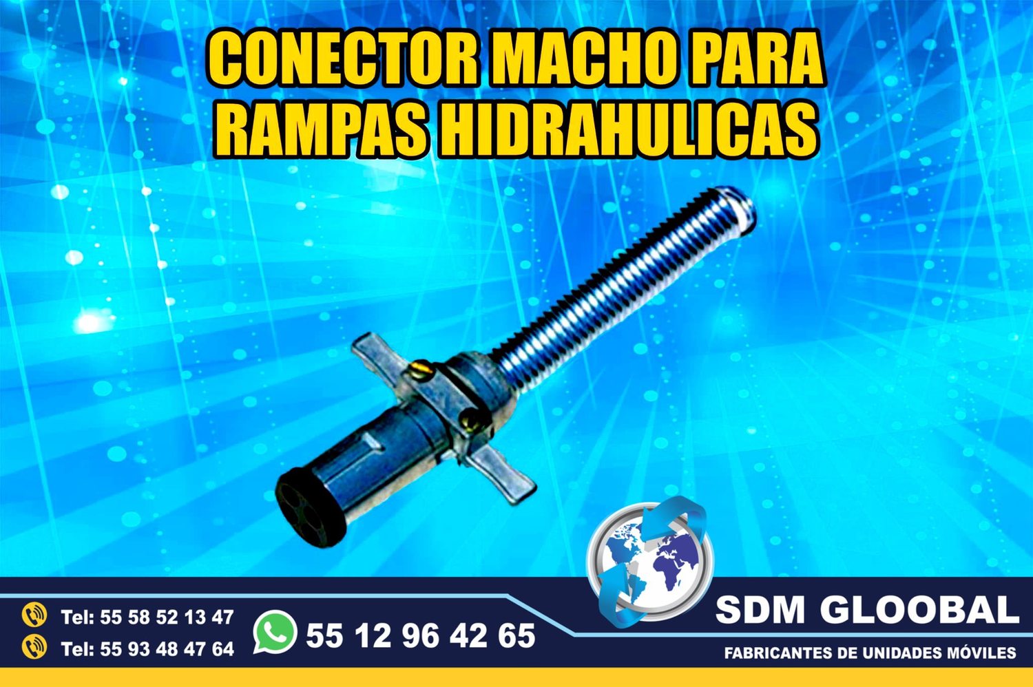 Venta de Conector macho para para Rampas Hidraulicas de carga <br>