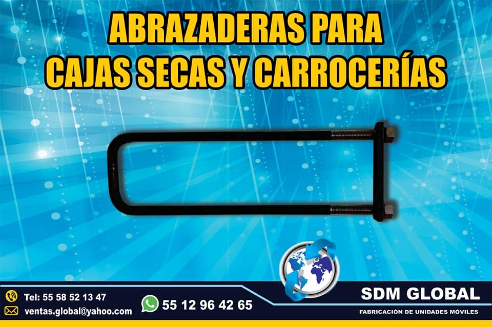 Venta de Abrazaderas para cajas secas carrocerias redilas unidades<br>