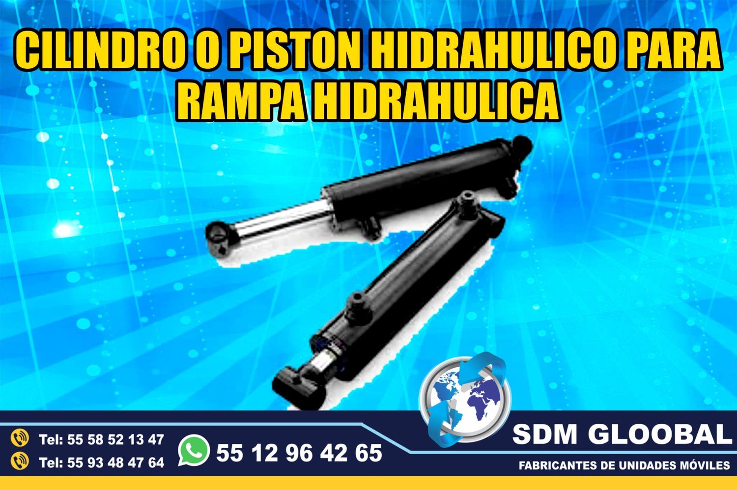 Venta de Pistones hidraulicos para Rampas Hidraulicas de carga <br>