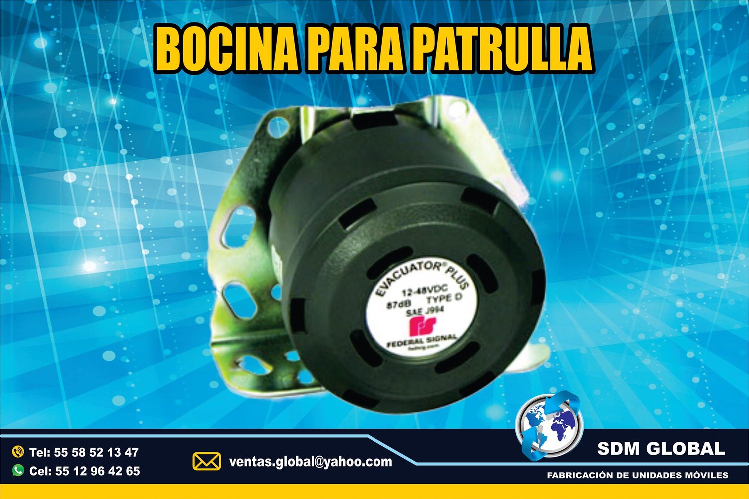 Venta de Bocina para Ambulancias de traslado Federal Signal    <br>