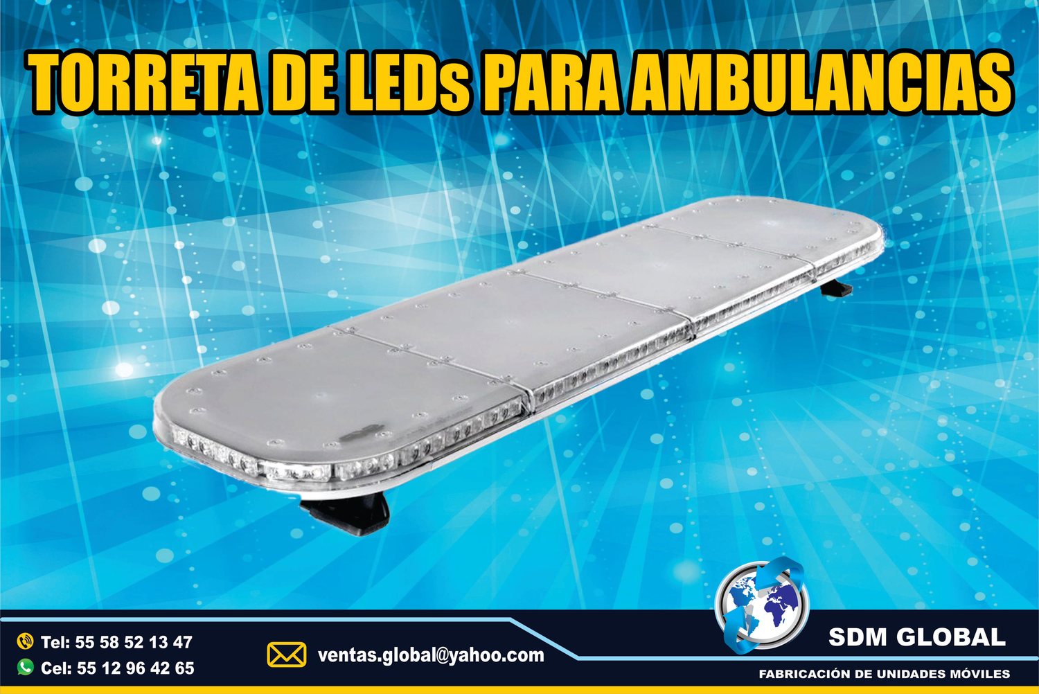 Venta de Torreta de Leds para Ambulancias color rojo Epcom   <br>