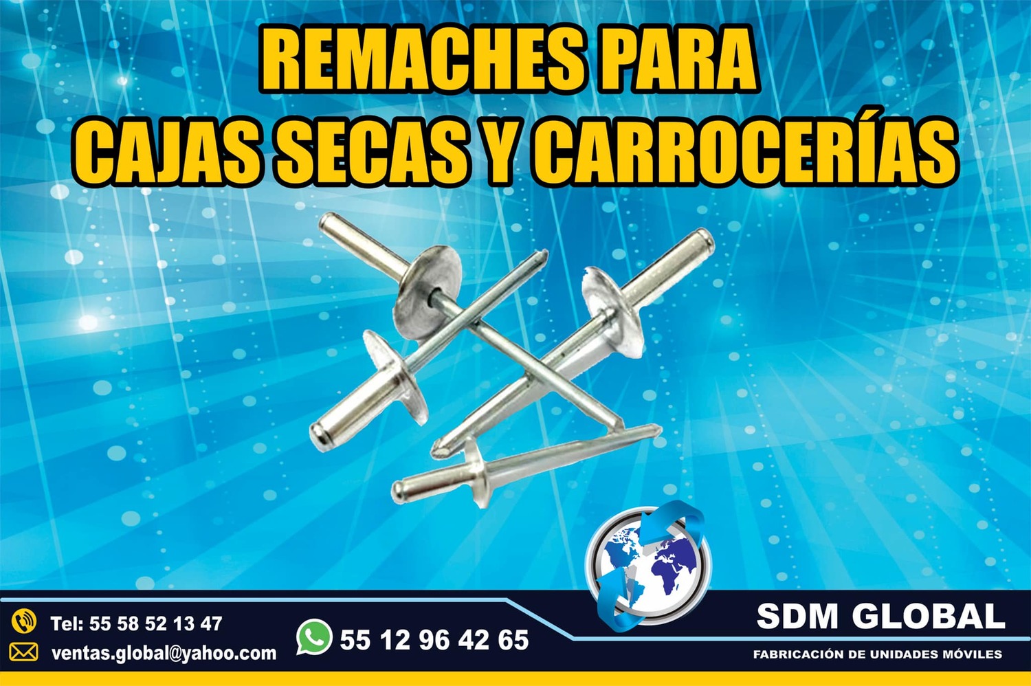 Venta de Remaches para cajas secas carrocerias redilas unidades<br>