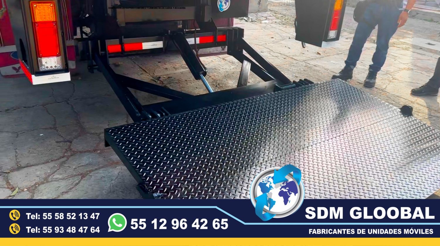Fabricantes de Rampas Hidraulicas para camioneta y camion de carga<br>