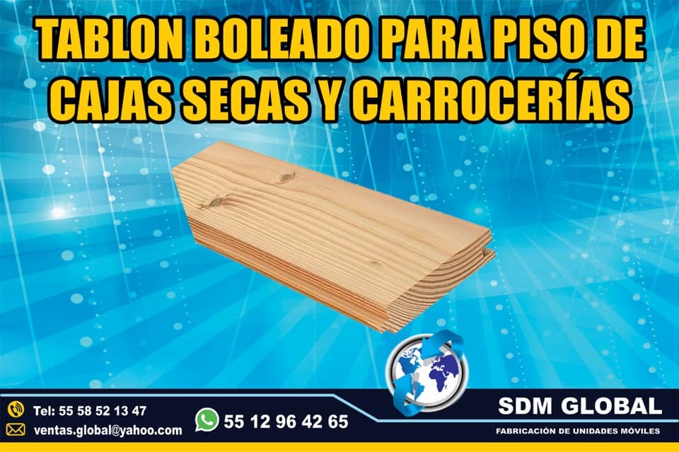 Venta de Piso de tablon para cajas secas carrocerias redilas unidades<br>