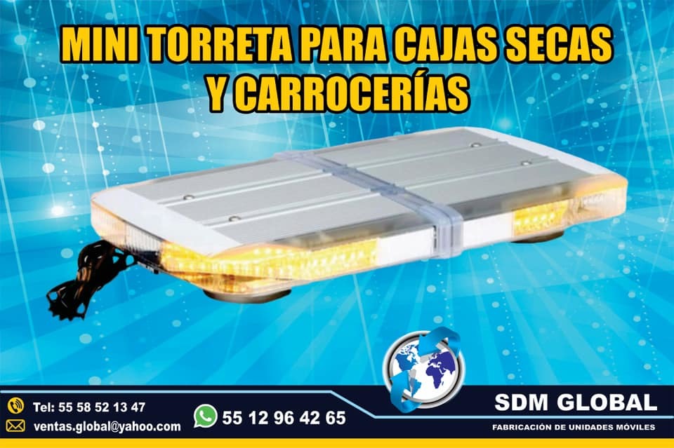 Venta de Mini Torreta de Leds color ambar para Ambulancias de Traslado  <br>
