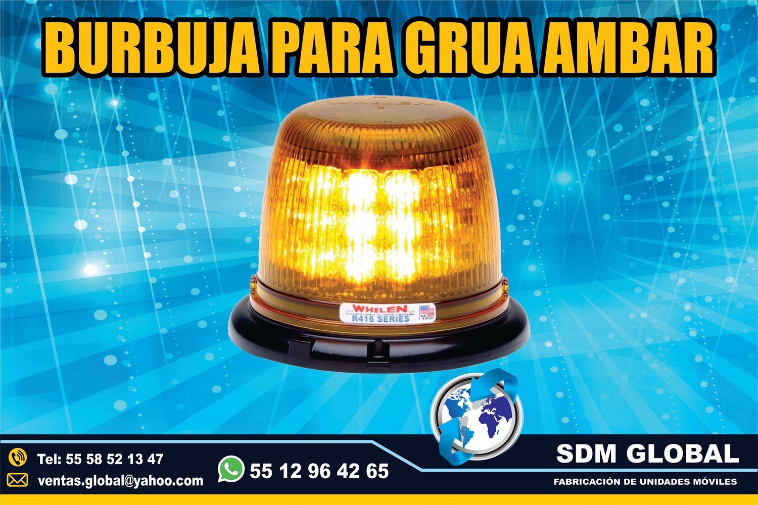 Venta de Torreta ambar para Gruas de Plataforma Arrastre Salvamento      <br>