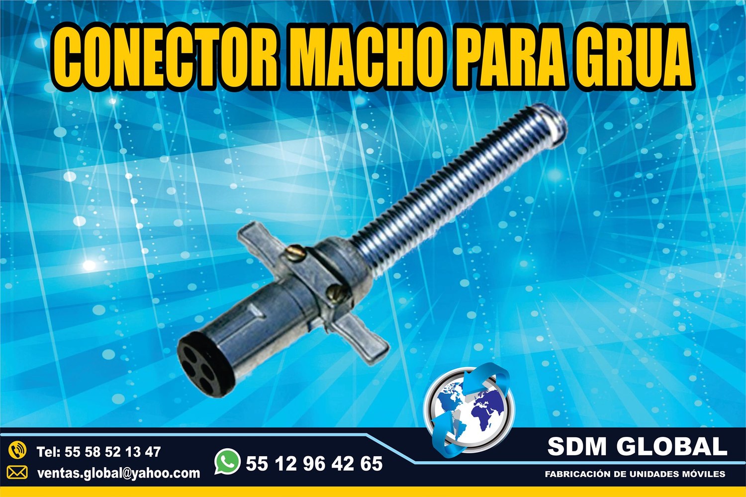 Venta de Conector macho para Gruas de Plataforma Arrastre Salvamento  <br>
