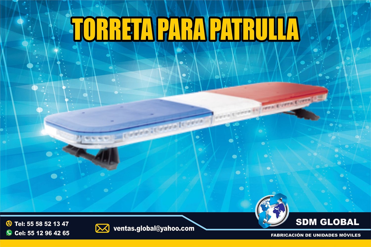 Venta de Torreta de Leds para Ambulancias color rojo azul Epcom   <br>