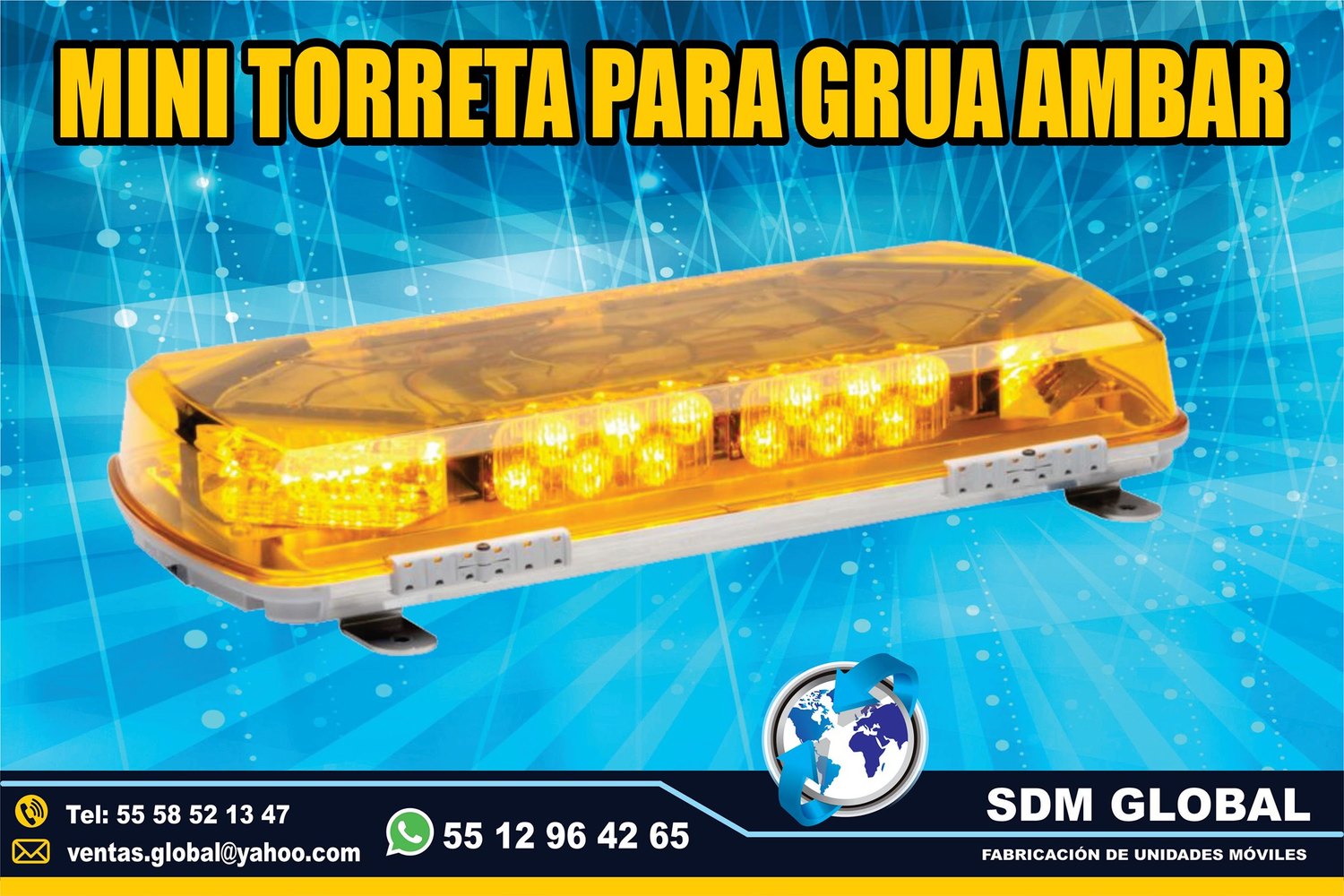 Venta de Torreta ambar para Gruas de Plataforma Arrastre Salvamento      <br>