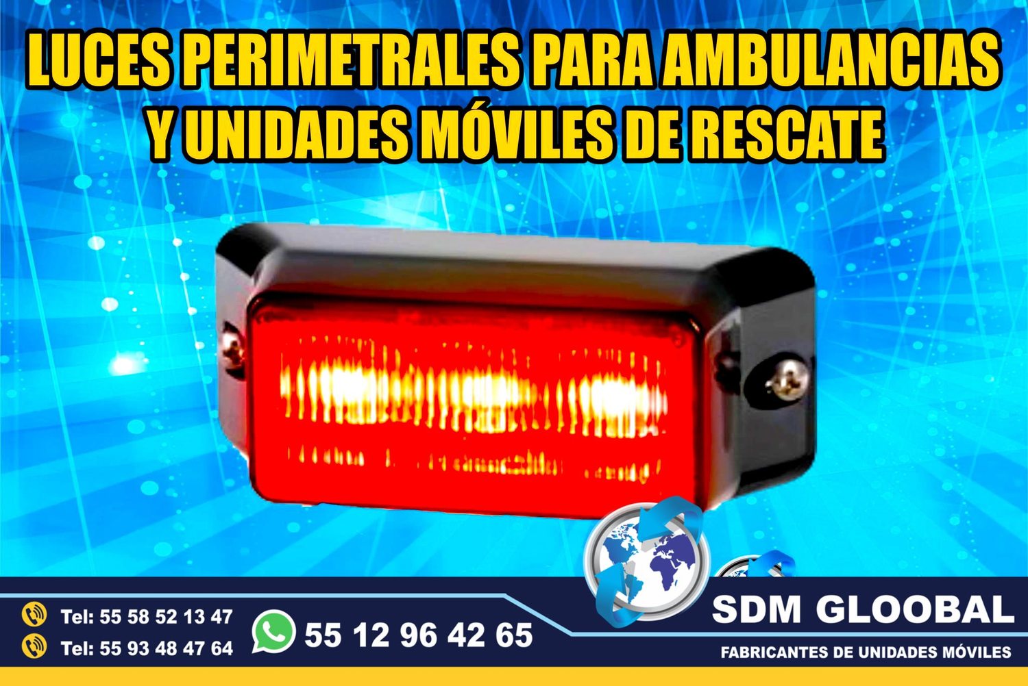 Venta e Instalacion de Luces Perimetrales Auxiliares Emergemcia para Ambulancias de Traslado&nbsp;