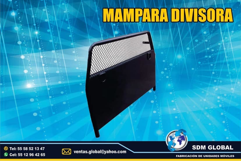 Fabricacion y venta de Mampara divisoria Ambulancias de traslado<br>