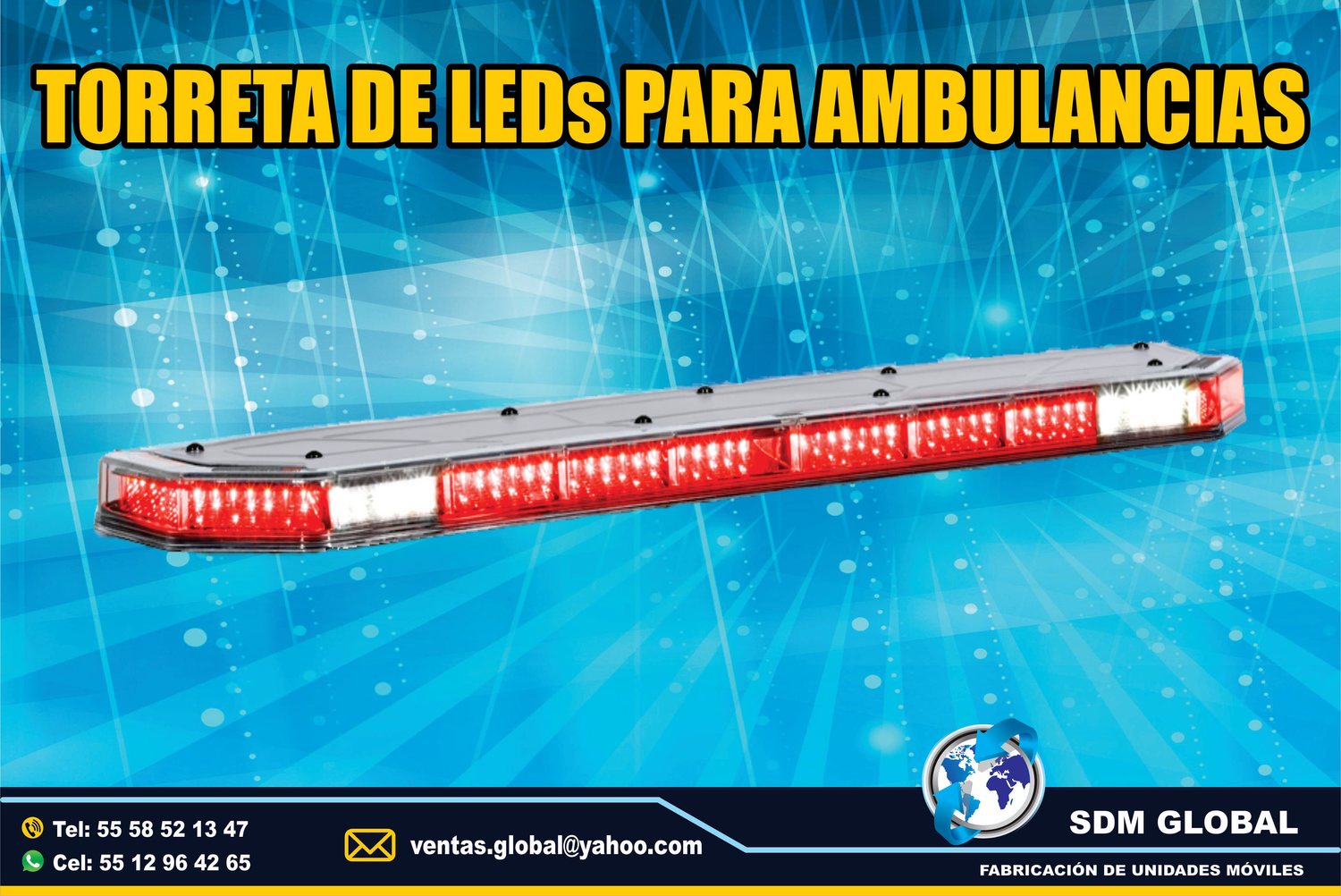 Venta de Torreta de Leds para Ambulancias color rojo Epcom   <br>